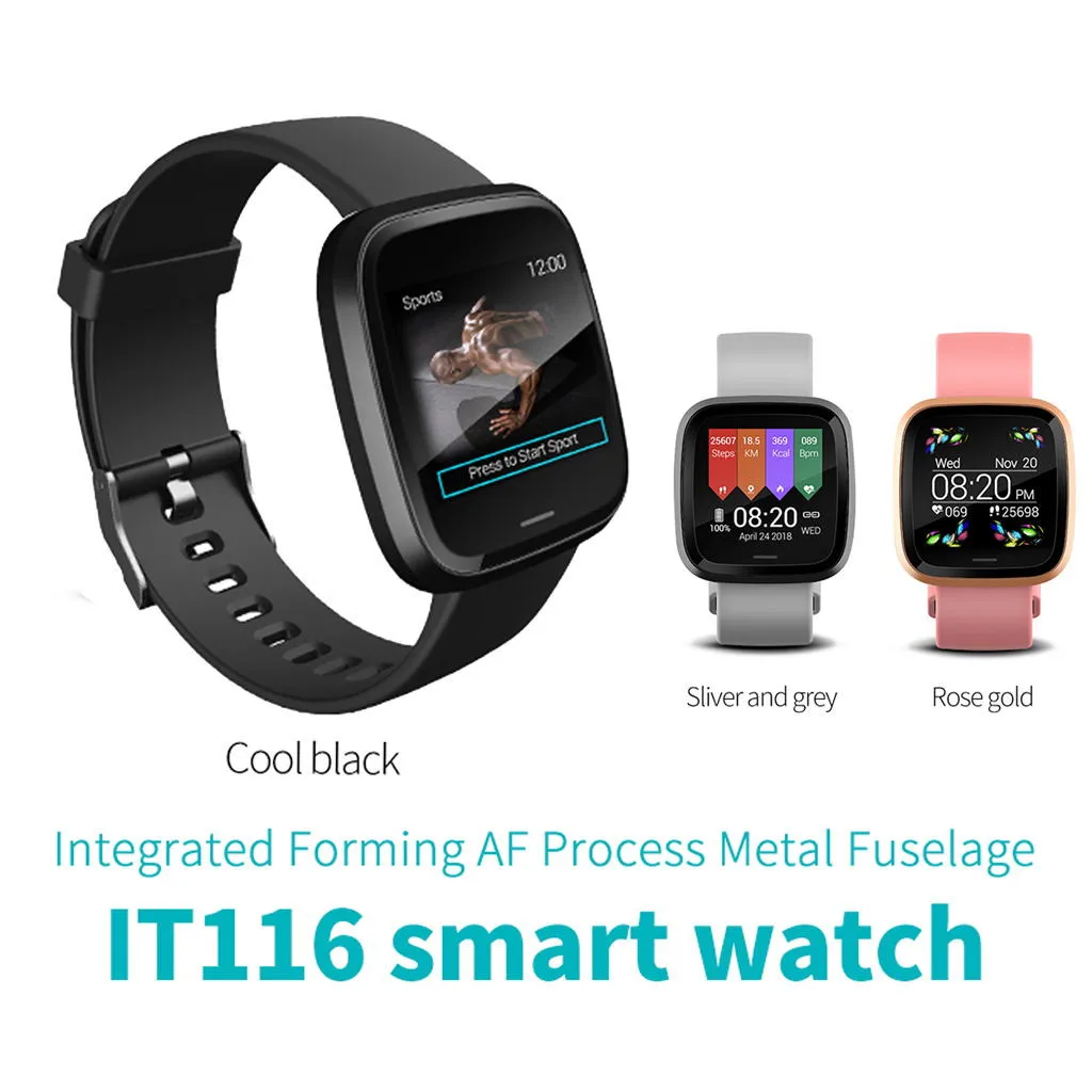 IT16 пульсометр кровяное давление мониторинг сна Смарт часы Шагомер трекер жизнь