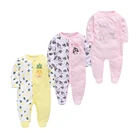 Комбинезон с рисунком для маленьких мальчиков, хлопковый Осенний комбинезон для маленьких девочек, комбинезон для малышей 0-12 месяцев, цельный комбинезон для малышей