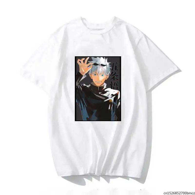 

Jujutsu Kaisen Satoru Gojou T Shirt Men Kawaii Tops Graphic Tees