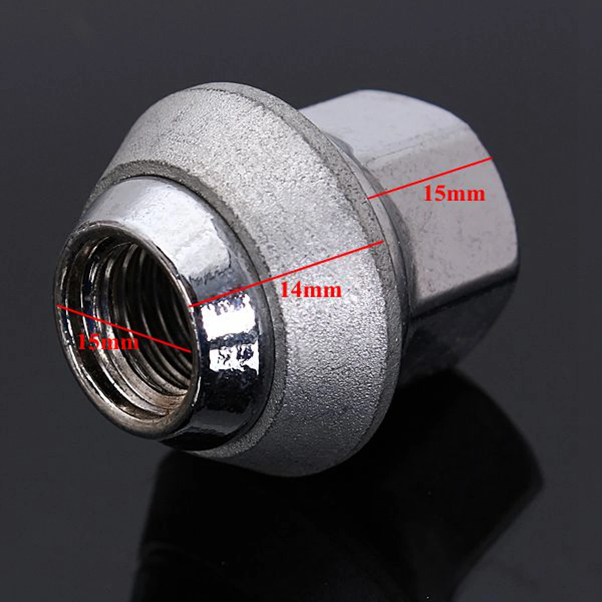 

16pcs 19mm M12 x 1.5 NUTS ALLOY WHEEL FOR FORD for FIESTA for FOCUS KA for MONDEO for C-MAX 1989-2014