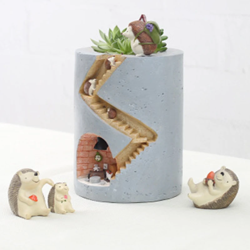 Кастрюля для цветочный горшок суккулентных растений животных контейнер посадки