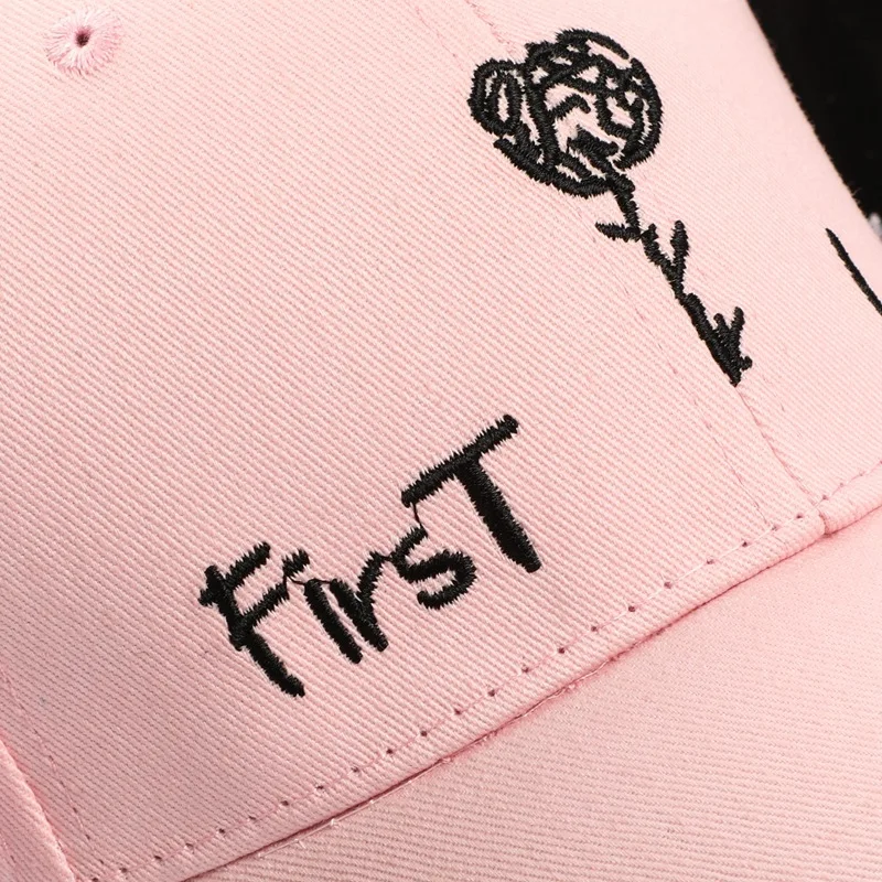 2019 модная бейсболка с надписью вышивка и цветок Мужская женская пара летняя