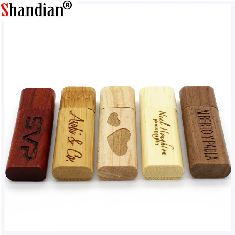 SHANDIAN hot Wooden USB flash drive pen drives Maple wood+Packing box pendrive 8GB 16GB 32GB 64GB memory stick free custom logo |