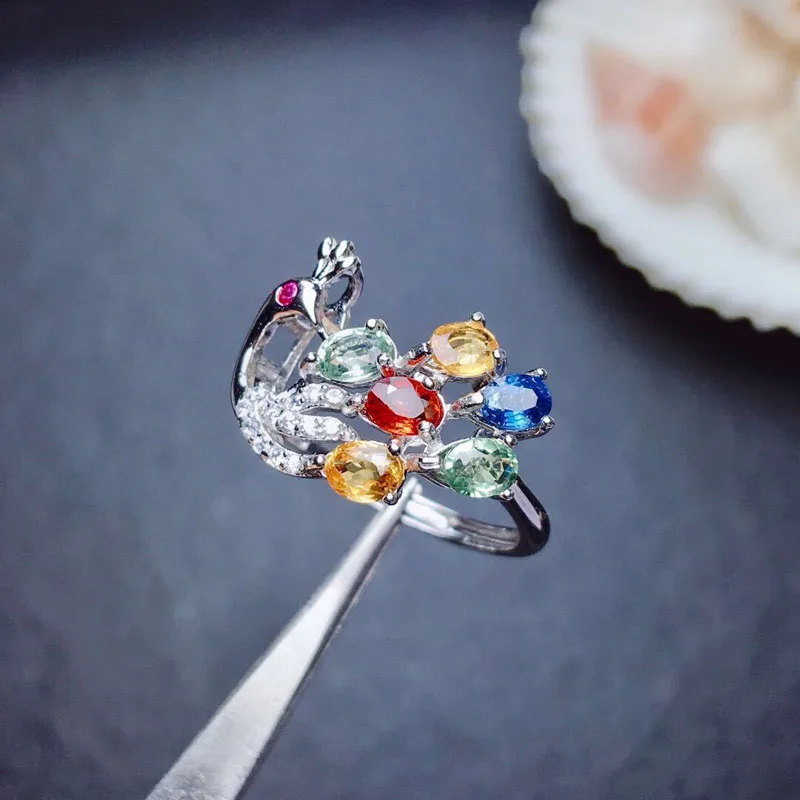 

New Charm Peacock Rings Luxury Colorful AAA Zircon Fashion S92 5 Open Jewelry For Women Promise Engagement Party Accessories