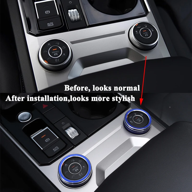 2pcs/set SEEYULE Car Center Console Drive Mode Chassis Lift Knob Decor Cover Accessories for VW Volkswagen Touareg 2019 2020 | Автомобили