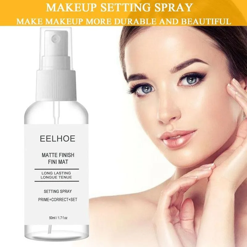 

50ML Moisturizing Matte Makeup Setting Spray Long Lasting Setting Finishing Fixer Up Cosmetic SprayMatte make Foundation Sp E1Y6