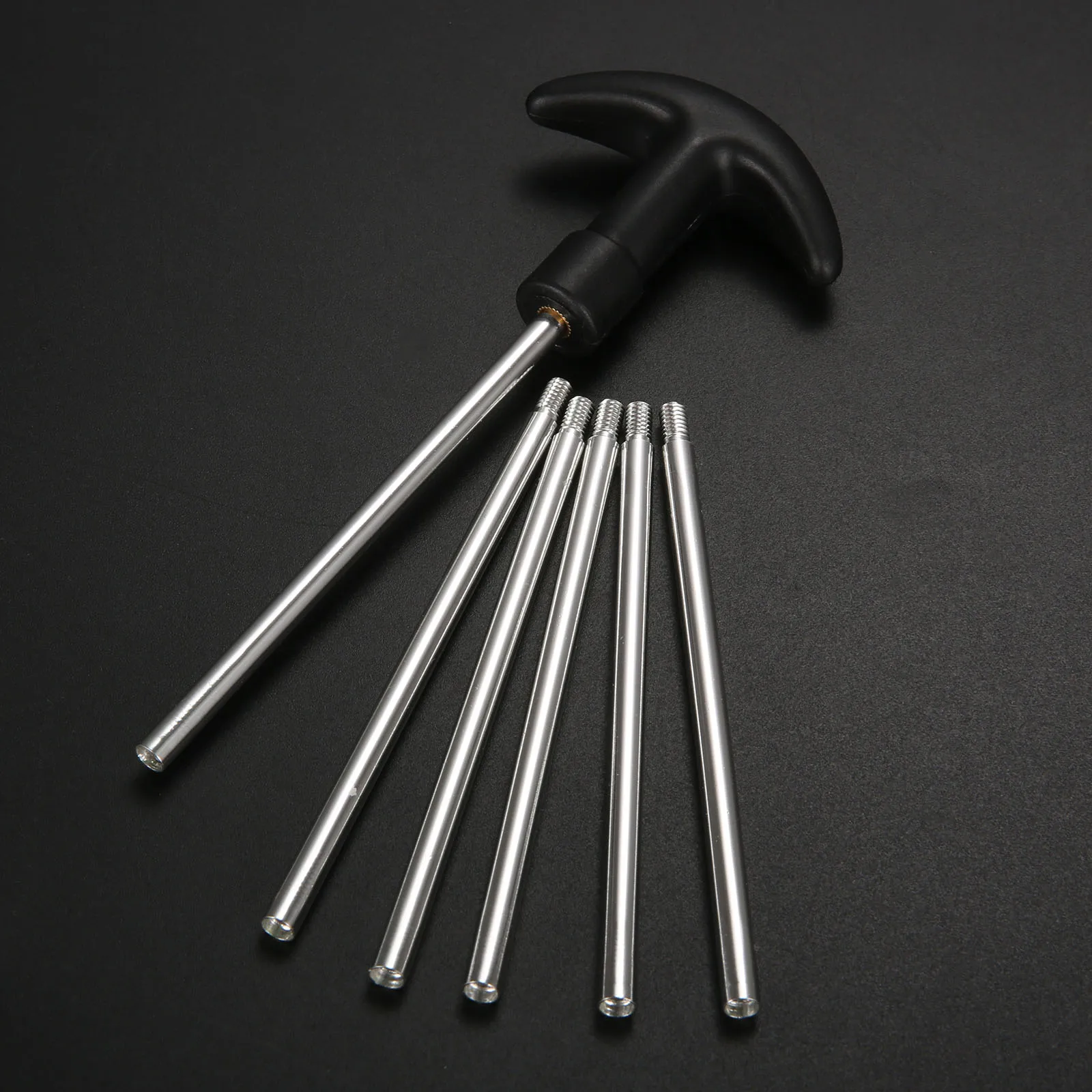 7 шт. 5 мм алюминиевые вращающиеся стержни для пистолета чистящие пруты набор