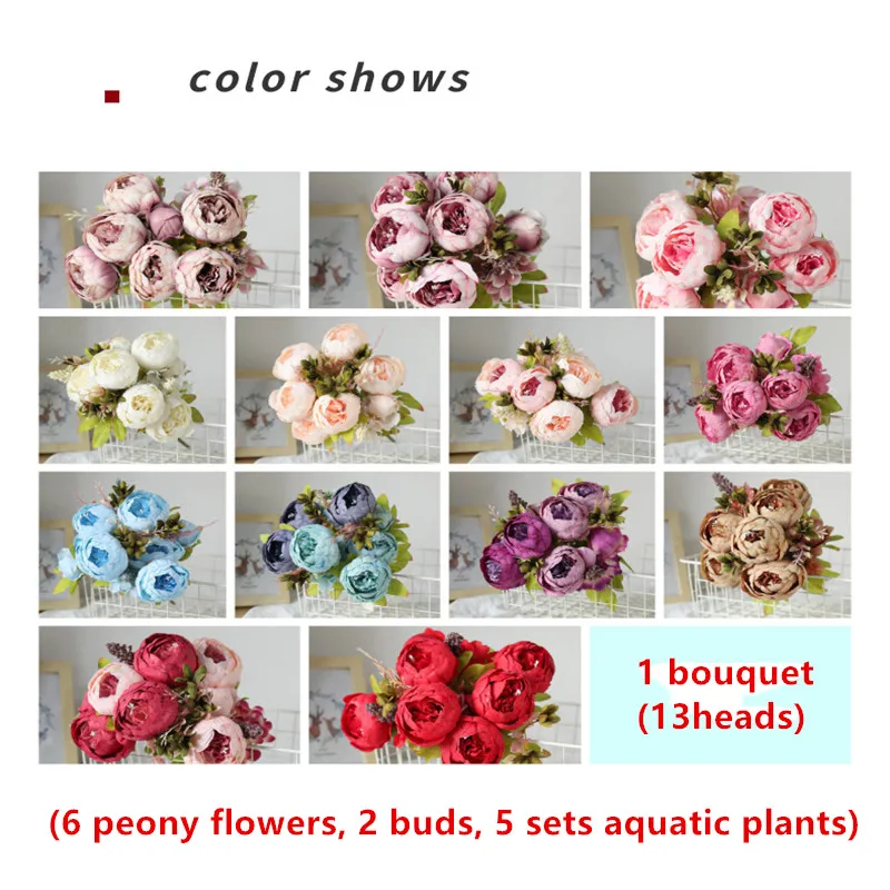

Искусственные пионы 13 головок, шелковые цветы, искусственные украшения для стола, имитация цветов, украшение для свадебной вечеринки