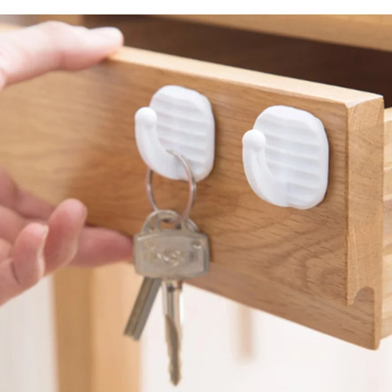 10 штук пластиковый Прочный Крючок для ванной крючок кухни настенный одежды