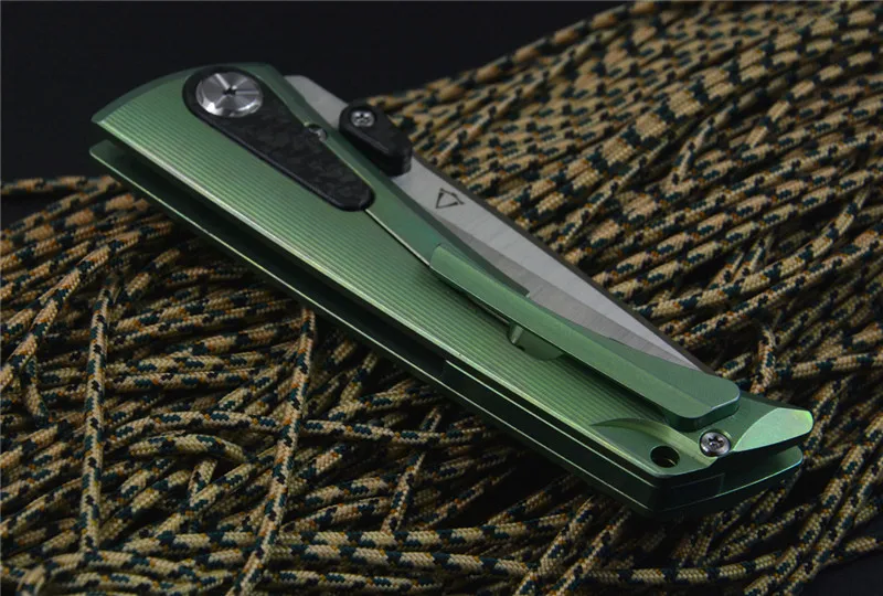 Twosun M390 Knife TS80 Titanium Handle Survival Hunting Pocket Folding Knives with pocket clip for gift collections flipper open |