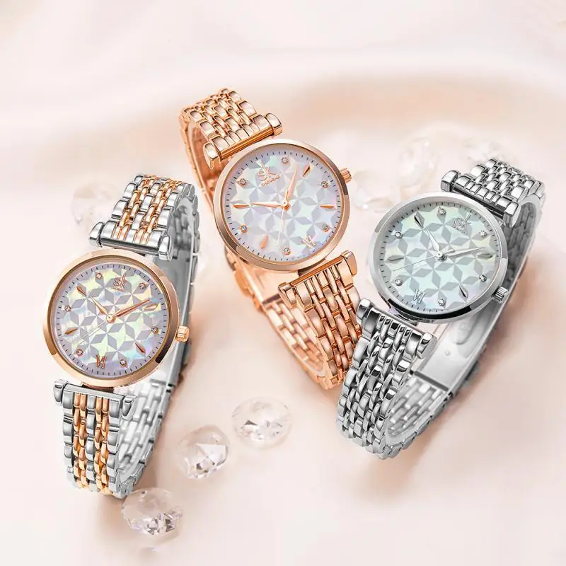 SHENGKE женские кварцевые часы Sk розовое золото для девушек 2020 горячая распродажа