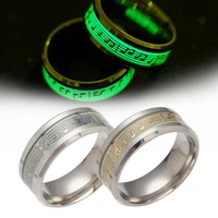2021 fashion stainless steel luminous ring punk note piano clef accessories romantic couple anniversary gifts for men and women