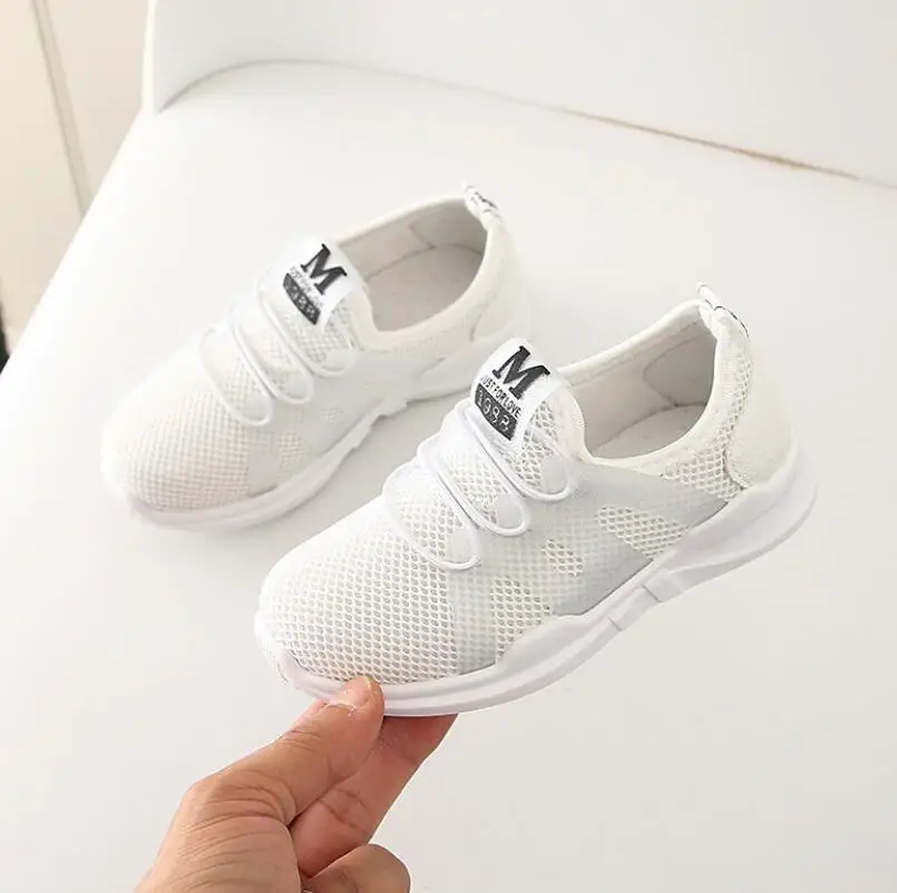 Кроссовки Детские сетчатые с надписью дышащие повседневные | Детская одежда и