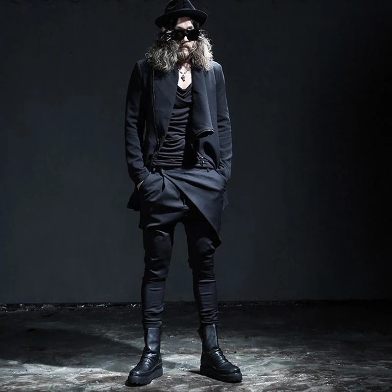 Мужские брюки на весну и осень дизайнерские Уникальные облегающие мужские