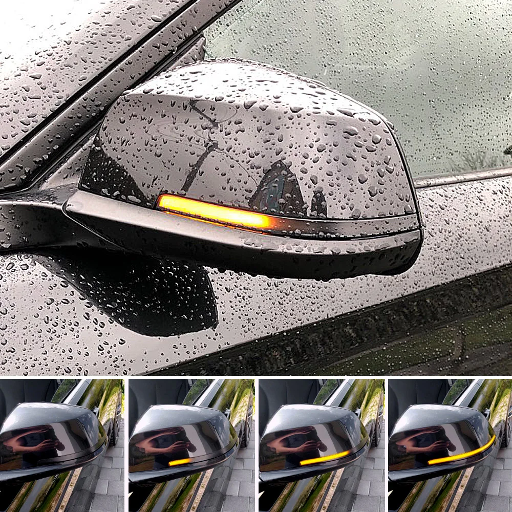 

Blue Yellow For BMW 1 2 3 4 Series X1 F20 F22 F30 F34 F32 E84 i3 Side Mirror Indicator LED Dynamic Turn Signal Light Sequential