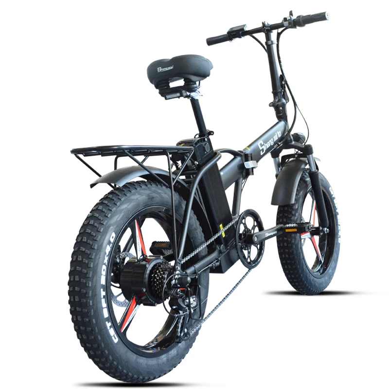 Online Sheng Milo Elektrische Fahrrad Ebike 48V500W Elektrische Mountainbike Elektrische Faltrad 4,0 Fett Reifen 48V15AH Lithium-batterie