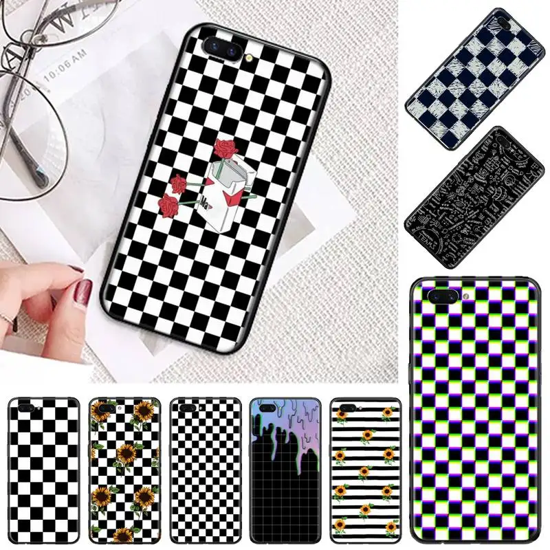 

checkerboard fire art grid Phone Case For OPPO A ax 3 5 3 37 57 59 37 73 75 83 71 2018 11 1k s PRO shell cover funda