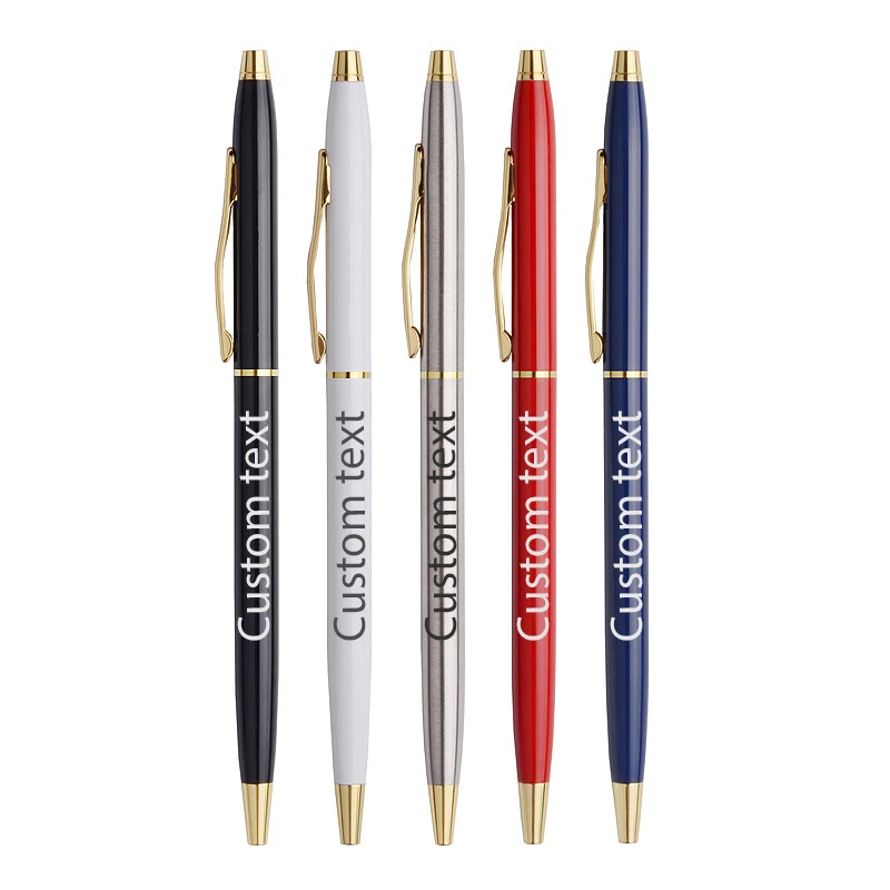 

Business Metal Ballpoint Pen Hotel Advertising Gift Gel Pen Lettering Engraved Name Customized Logo Student Stationery Wholesale
