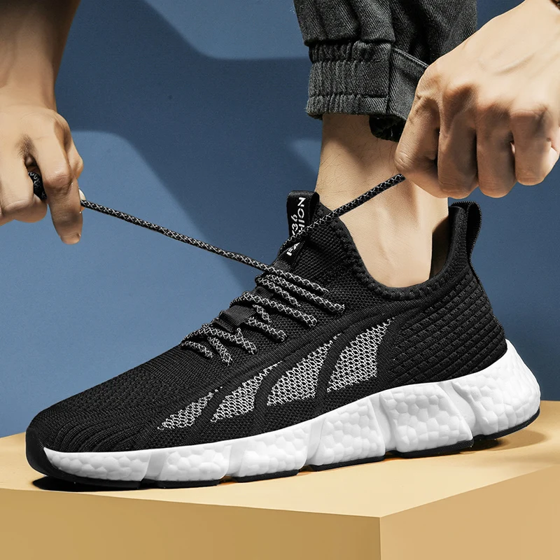 

2021 Summer Men Sneakers Casual Men Shoes Mesh Breathable Comfortable Men Tenis Masculino Adulto Size 39-46 High Top Sneakers