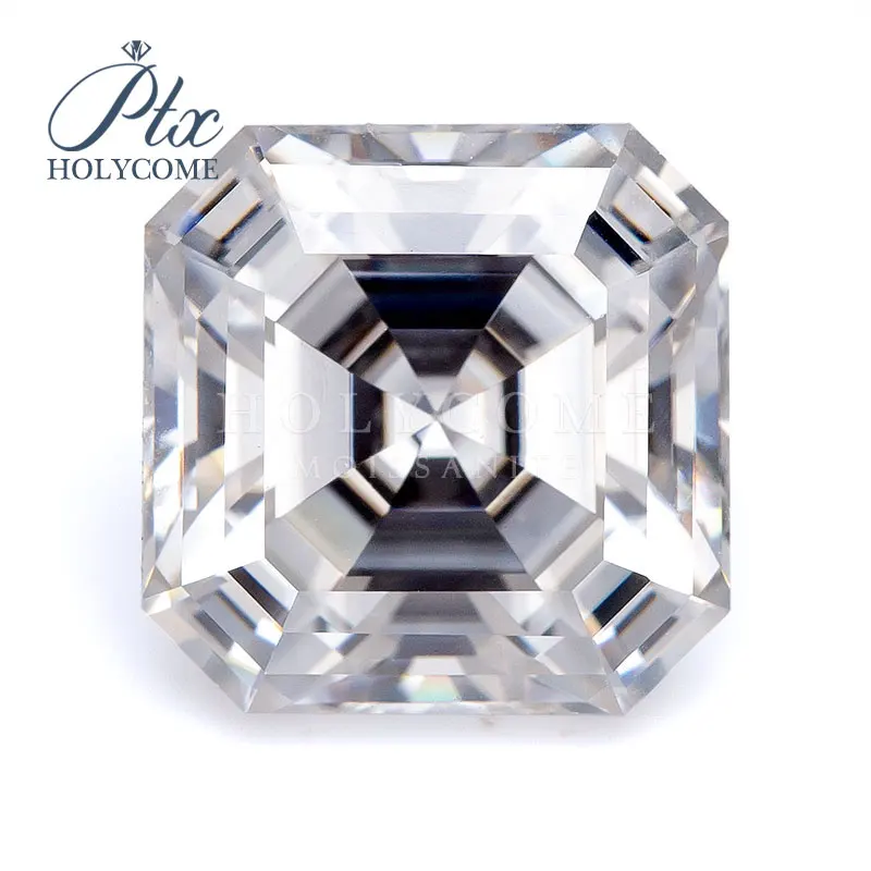 Высокое качество 4*4 мм 0.4ct asscher cut DEF белый Муассанит камни синтетический алмаз для