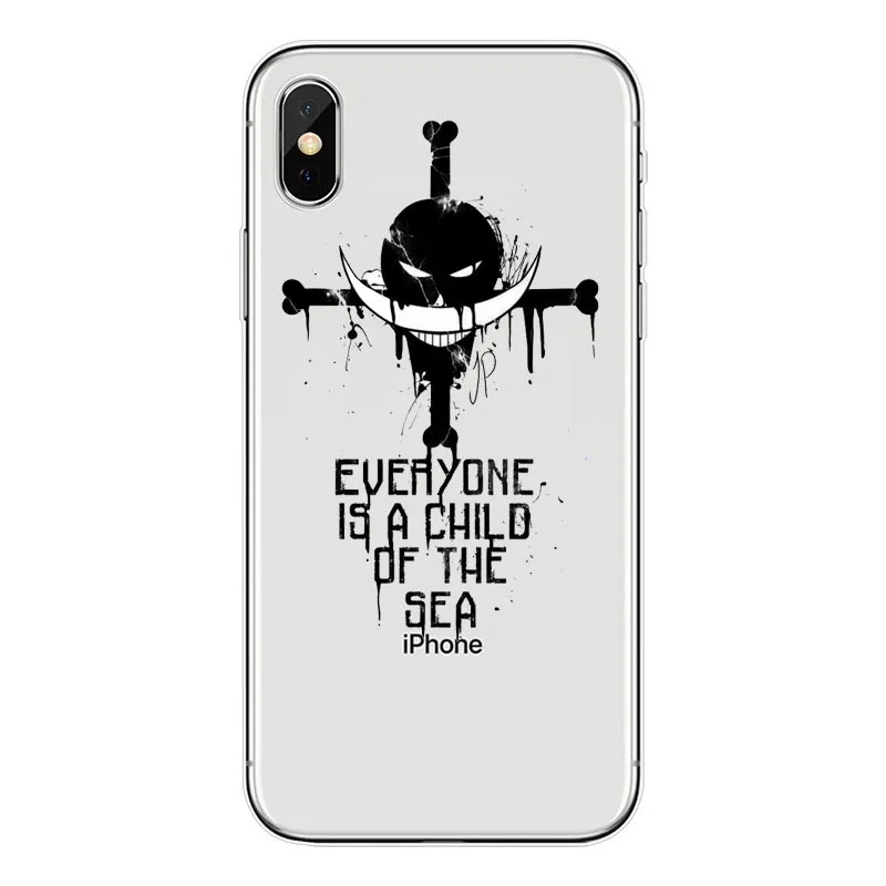 Японский аниме коллаж одна часть Луффи серии мягкий прозрачный чехол для iPhone 5S SE