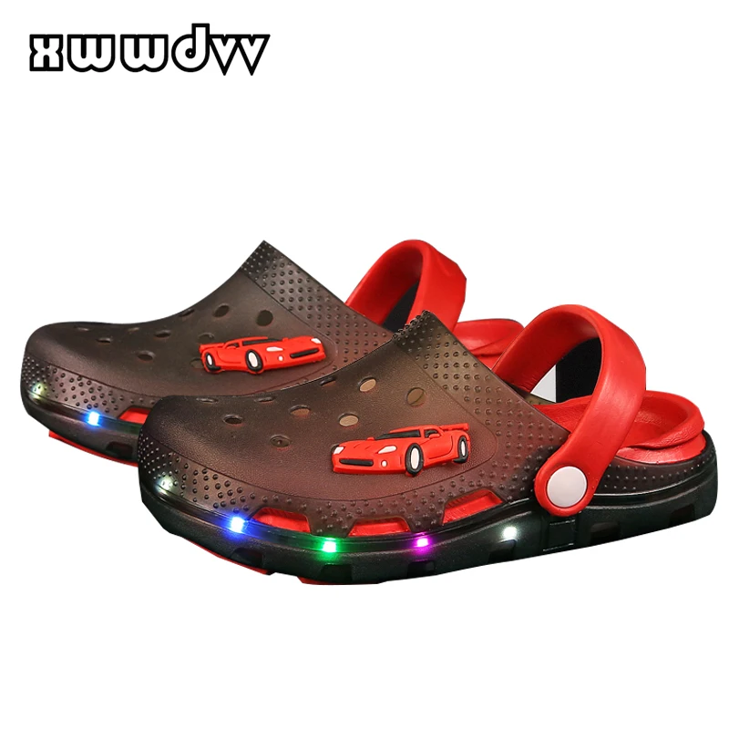

Детские тапочки XWWDVV, Высококачественная детская обувь со светодиодной подсветкой, Повседневные детские домашние тапочки, легкие тапочки д...