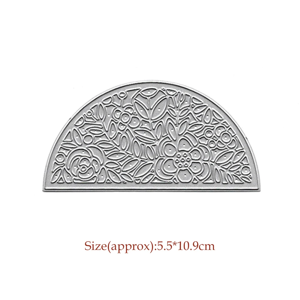 

Scrapbooking Dies Metal Semicircle Leaves Clear Stamps And Dies For DIY Art Photo Album Paper Card Making Decor Cutting Stencil