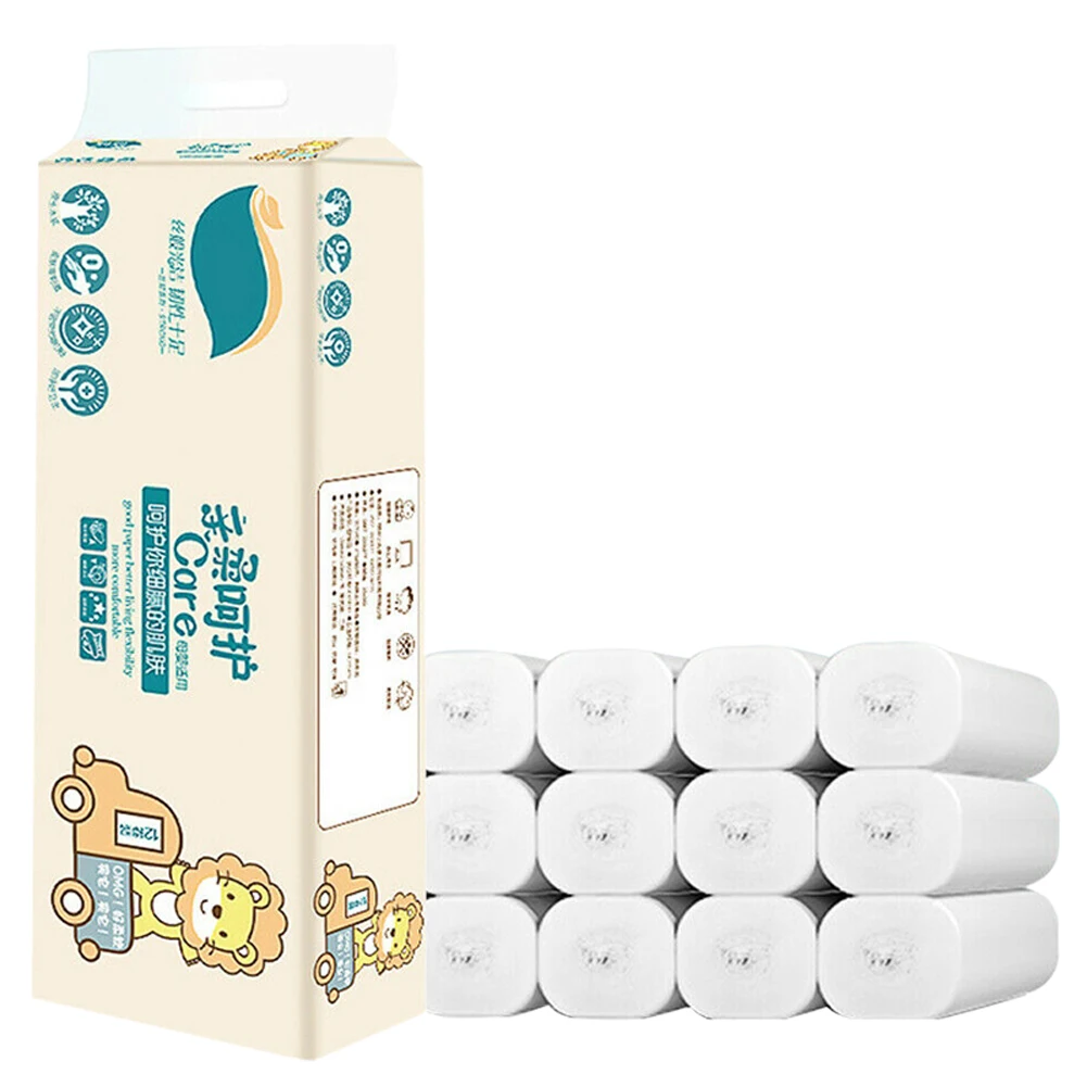 

Good Healthy 12 Rolls Toilet Paper Bulk Rolls Tissue Bathroom White Soft 3 Ply Household Home