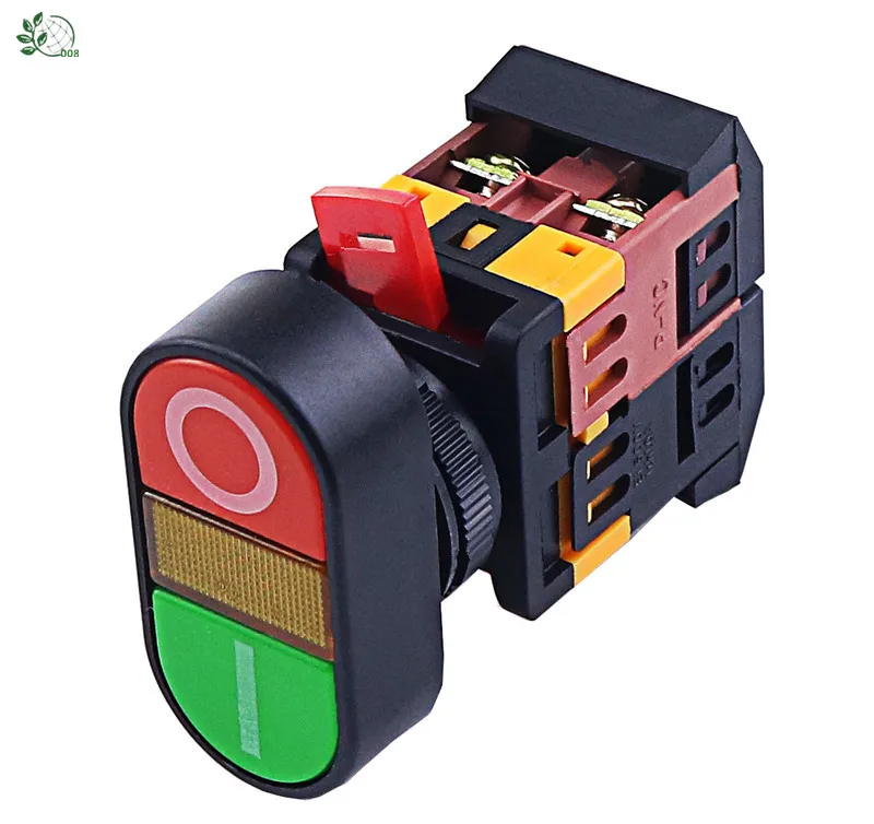 22mm 24V 36V 48V 110V 220V 380V ON/OFF старт/стоп 1 НЗ APBB 22N Мгновенный кнопочный переключатель с