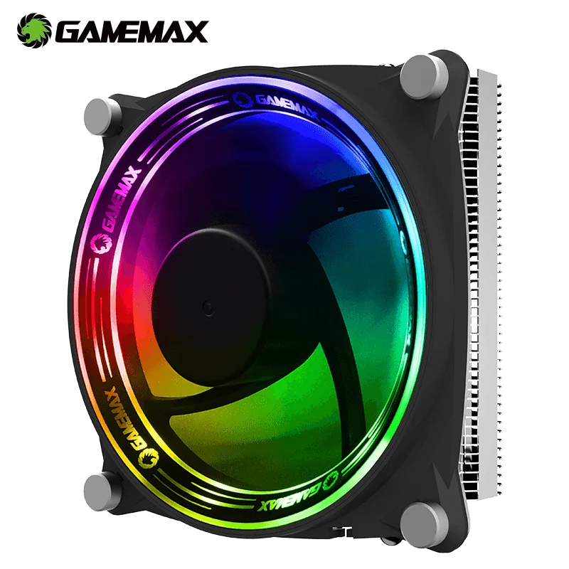 Кулер для процессора GameMax RGB 5 тепловых трубок радиатор LGA 115X 775 1366 AMD AM4 AM3 + AM2 FM2 FM1 939