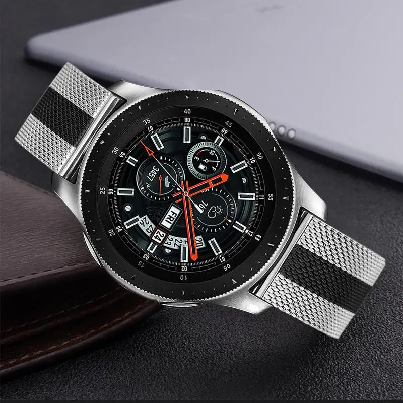 Ремешок плетеный из нержавеющей стали для Samsung Galaxy Watch 46 мм 42 мм|Ремешки часов| |