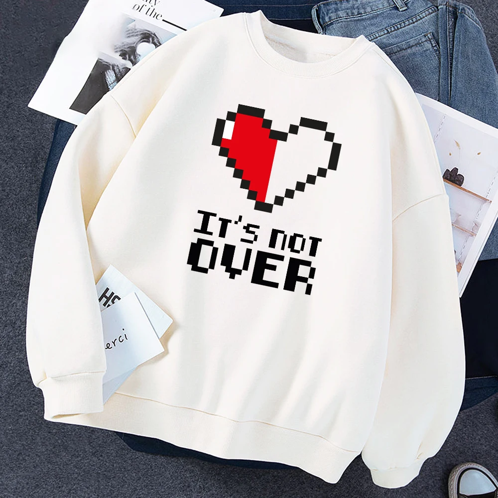 

Мужская хлопковая толстовка It's Not Over, черная удобная толстовка с принтом, в стиле хип-хоп, в стиле Харадзюку, осень 2021