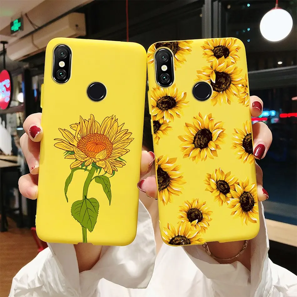 Мягкий чехол из ТПУ Для Xiaomi Mi 6X 5X A2 Lite A1 Модный с надписью Love Heart подсолнухом
