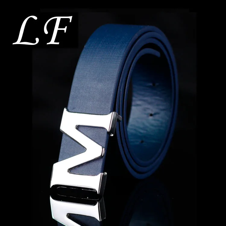 Мужской ремень с буквенным принтом гладкой пряжкой повседневные штаны Корейская