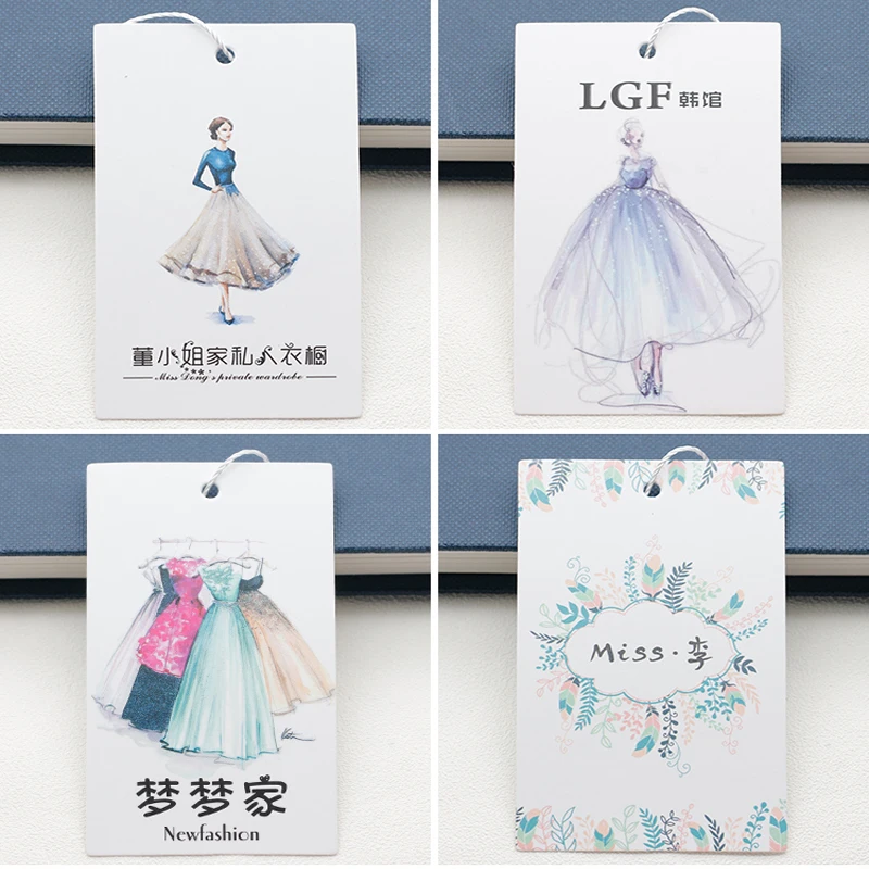 A Sheet Tag 300g/400g/400g Art paper FreeDesignMany template supply options Wedding dress Women's children's men's clothing | Дом и