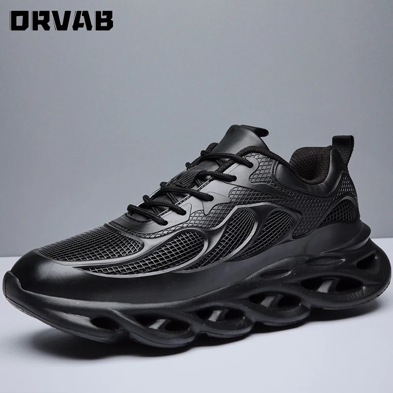 All Black Man Shoes Fashion Designer Men High Quality Breathable Sneakers Summer Trainers Male Winter Big Size 39-48 |