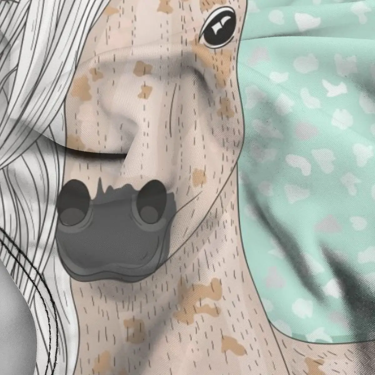 Swim Suit Women Swimwear Bathing Cute Horse With Flowers Fairytale Background |