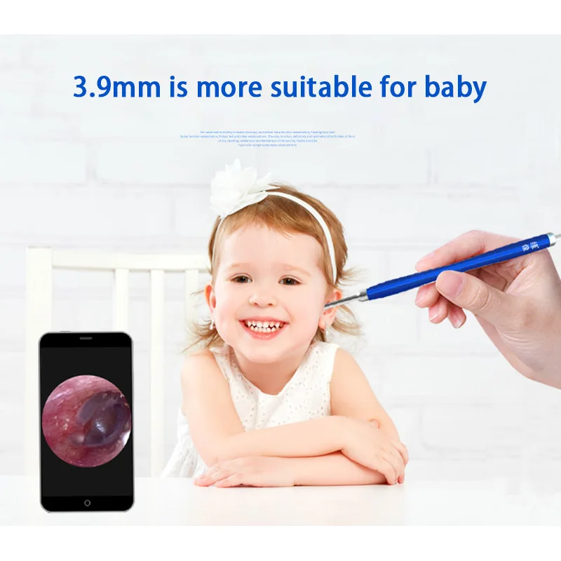 Ложка уха очистители копания цифровой Видимый инструмент Нержавеющая сталь