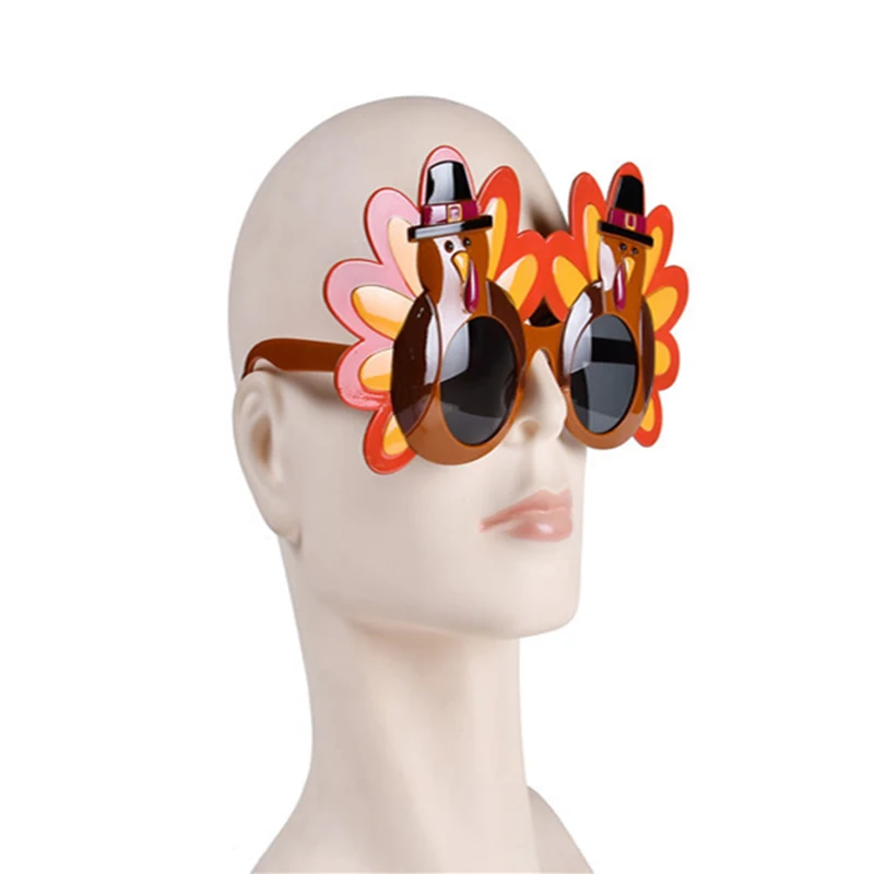 Солнцезащитные очки с индейкой на День Благодарения реквизит Мультяшные осенний