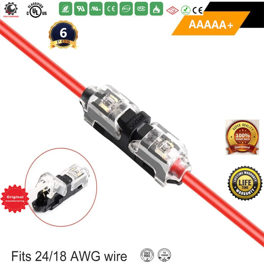 Купи Low Voltage Wire Connectors, Universal Compact Wire I Tap Terminals, Toolless Wire Connectors, Quick Splice Wire for AWG 20-24 за 433 рублей в магазине AliExpress