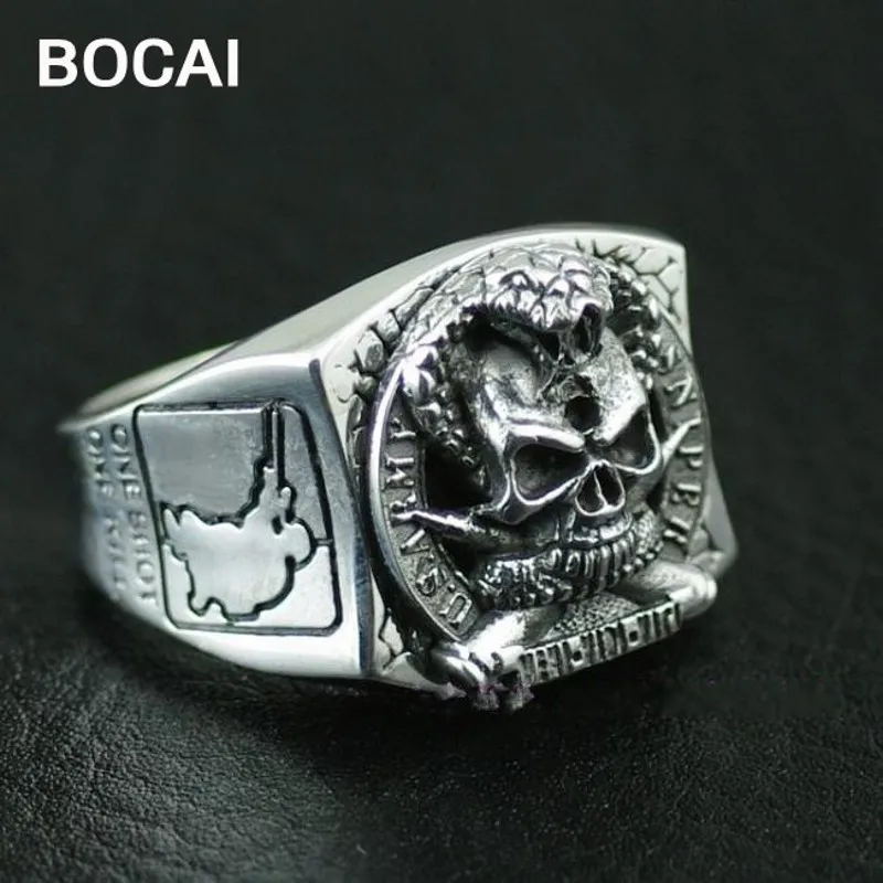 925 Sterling Silver Bulldog logo the United States Marine Corps rings men's new fashion silver ring | Украшения и аксессуары