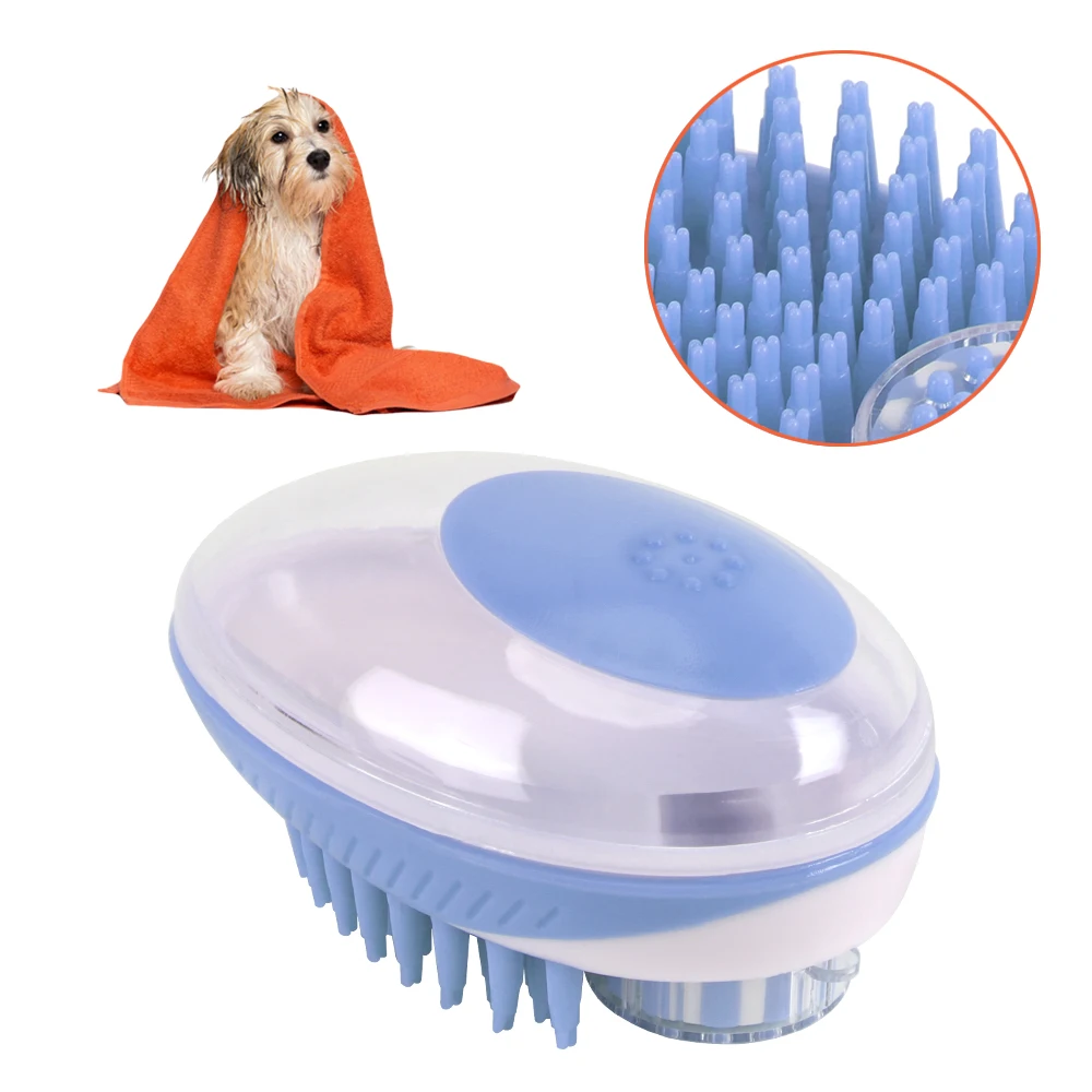 

Pet SPA Massage Brush Pet Cleaning Brush Easy Shampoo Dispenser Pet Dog Bath Brush Comb