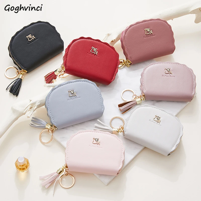 

Cartoon Printed Coin Storage Purses Practical Money Card Wallets Zipper PU Leather Female New Design Mini Cute Bag Simple Trendy