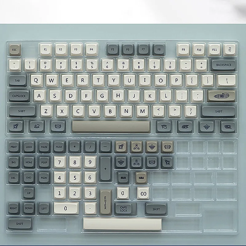 

English Japanese Enlightenment Matcha Sea Salt Keycap PBT Sublimation Backlight XDA Outline Keycap For Mechanical MX Keyboard