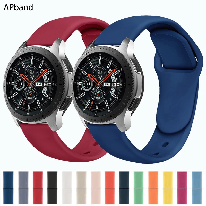 Ремешок силиконовый для Samsung Galaxy watch 4 44 мм/3 45 мм Gear S3 браслет Huawei GT 2/2e/pro Active 2 46 мм/42
