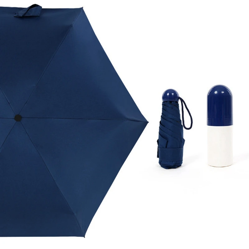 Супер Мини капсульный зонт для женщин прозрачный Карманный Зонт с защитой от