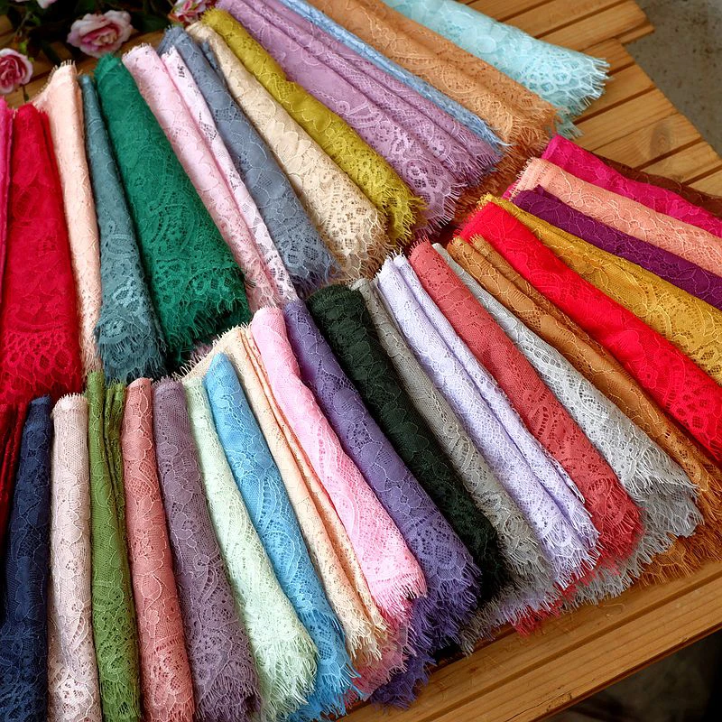 26cm Wide Eyelashes Lace trim Flower Unilateral Wave Fabric Handmade DIY Clothing Wedding Dress Skirt Accessories 1.5Meters | Дом и сад