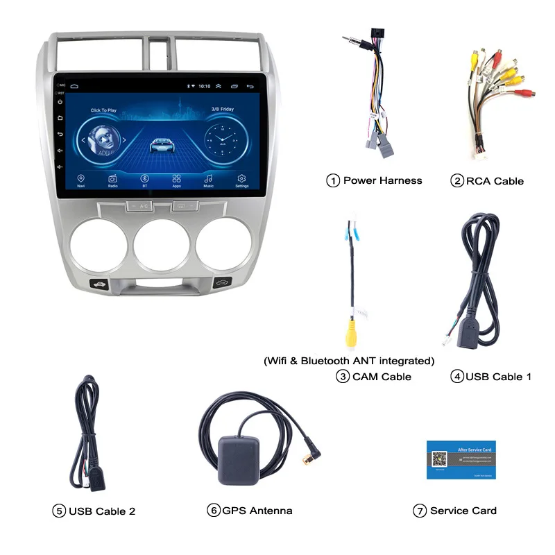 Популярный GPS стерео для Honda City 08-14 Android Smart большой экран дисплей заднего вида