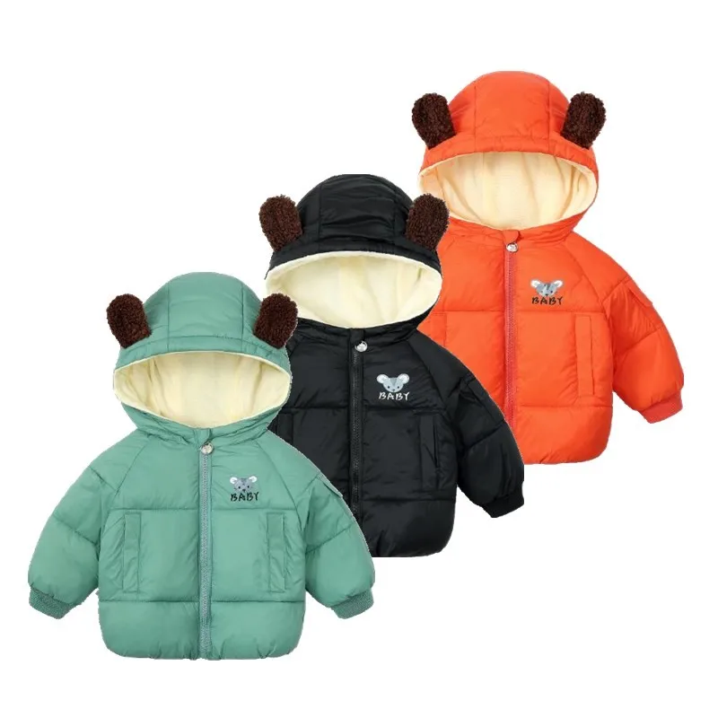 Фото Детское пальто для девочек на зиму маленьких мальчиков с длинным рукавом героями