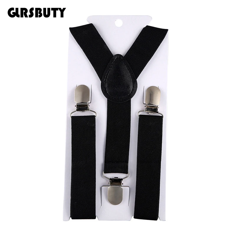 Soild цветные детские подтяжки для маленьких мальчиков и девочек подвесной зажим